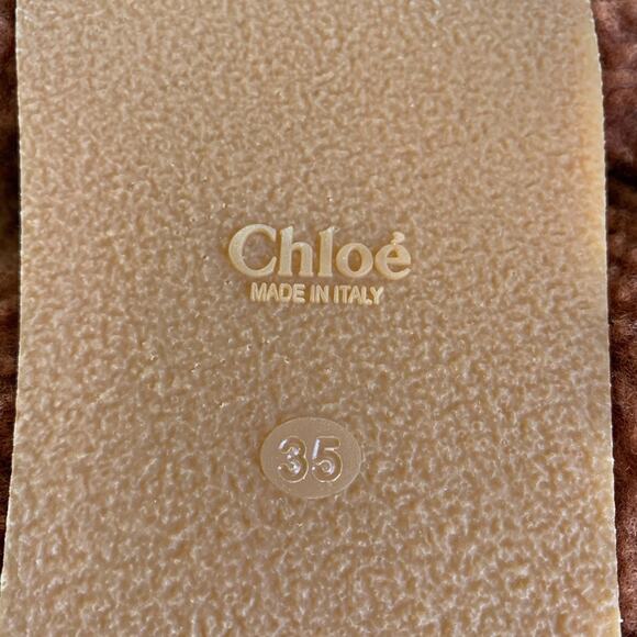 NWT Chloé Shearling Fur Flat Slide Sandal 35EU - Picture 6 of 12